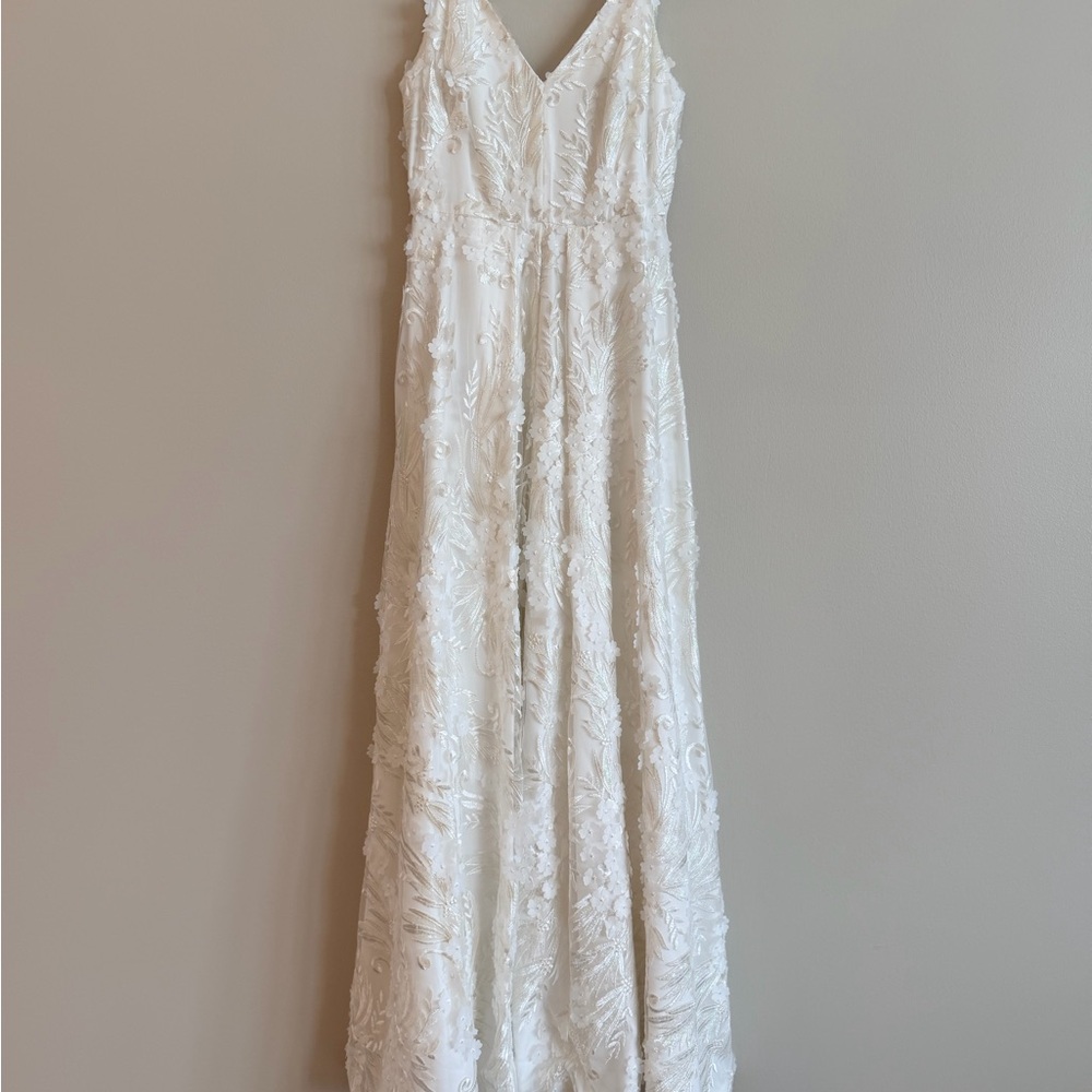 Calvin Klein White Bridal Gown with Satin Lining